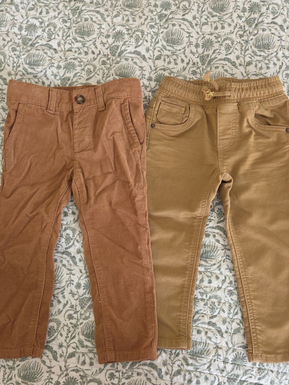 Carter's Brown and Khaki Pull-On Jogger & Corduroy Pants - 2 Pack